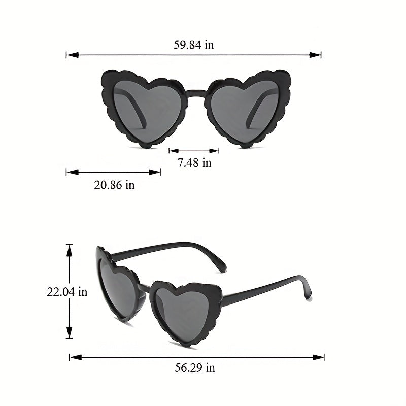 Heart Sunglasses For Women Men Gradient Lens Glasses Photo Props UV400