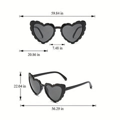 Heart Sunglasses For Women Men Gradient Lens Glasses Photo Props UV400