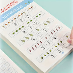 Kids' Math Workbook 40 Sheets for Number Recognition, Addition & Subtraction