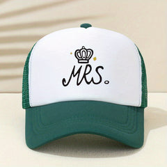 MRS Crown Baseball Cap Mesh Trucker Dad Hat Adjustable Sun Hat For Women