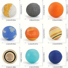 Educational Solar System Model Set with 9 Colorful Planetary Balls