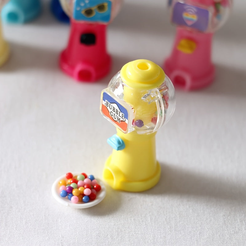 1/12 Candy Machine Gashapon Mini Colorful Candy Dispenser Toy House Micro Scene