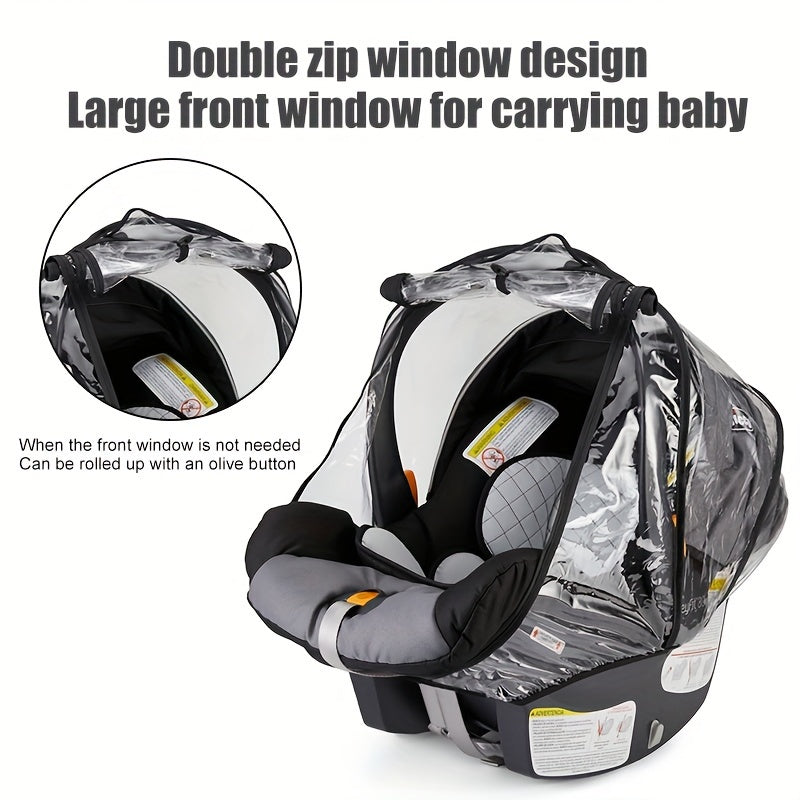 Universal Car Seat Rain Cover Waterproof Windproof Protection