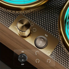 Wood Grain Lithium Watch Winders, 2 Slots, LED Light