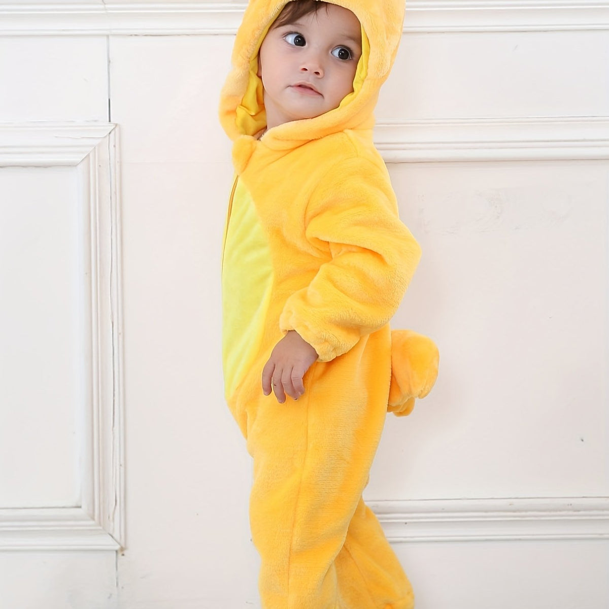 Duck Baby Flannel Romper Hooded Halloween Cosplay Jumpsuit