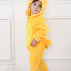 Duck Baby Flannel Romper Hooded Halloween Cosplay Jumpsuit
