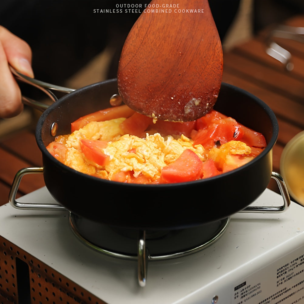 3pcs Outdoor Stainless Steel Cookware Set for Camping