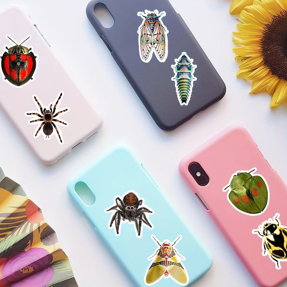 50pcs Insect Spider Cartoon Stickers for DIY Water Cup Computer Phone Skateboard