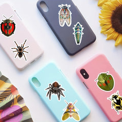 50pcs Insect Spider Cartoon Stickers for DIY Water Cup Computer Phone Skateboard