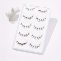 5 Pairs Brown Natural Spiky Cross False Eyelashes