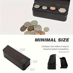 1PC Car Coin Storage Box Mini Coin Box Sorting Box Storage Tank Car Accessories