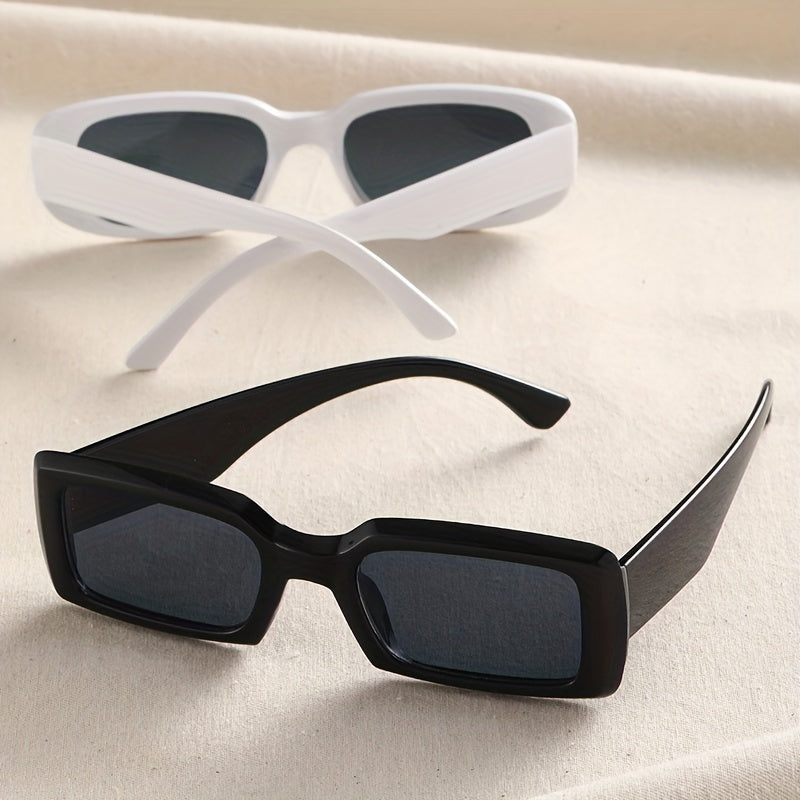 2pair Rectangle Sunglasses For Men Women UV400