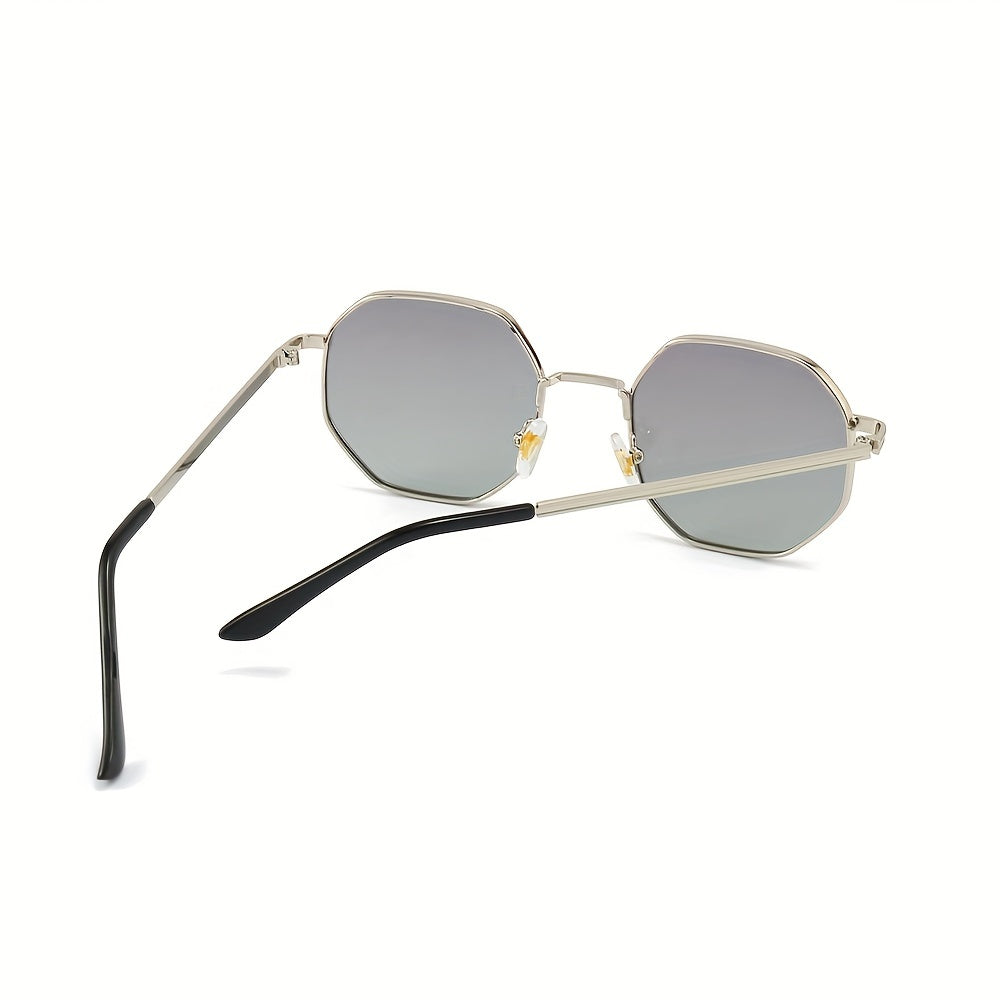 Men's Retro Metal Small Frame Sunglasses UV Protection