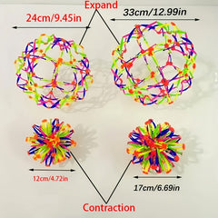 Expandable Stress Ball Sensory Fidget Rainbow Colors Anxiety Relief Durable