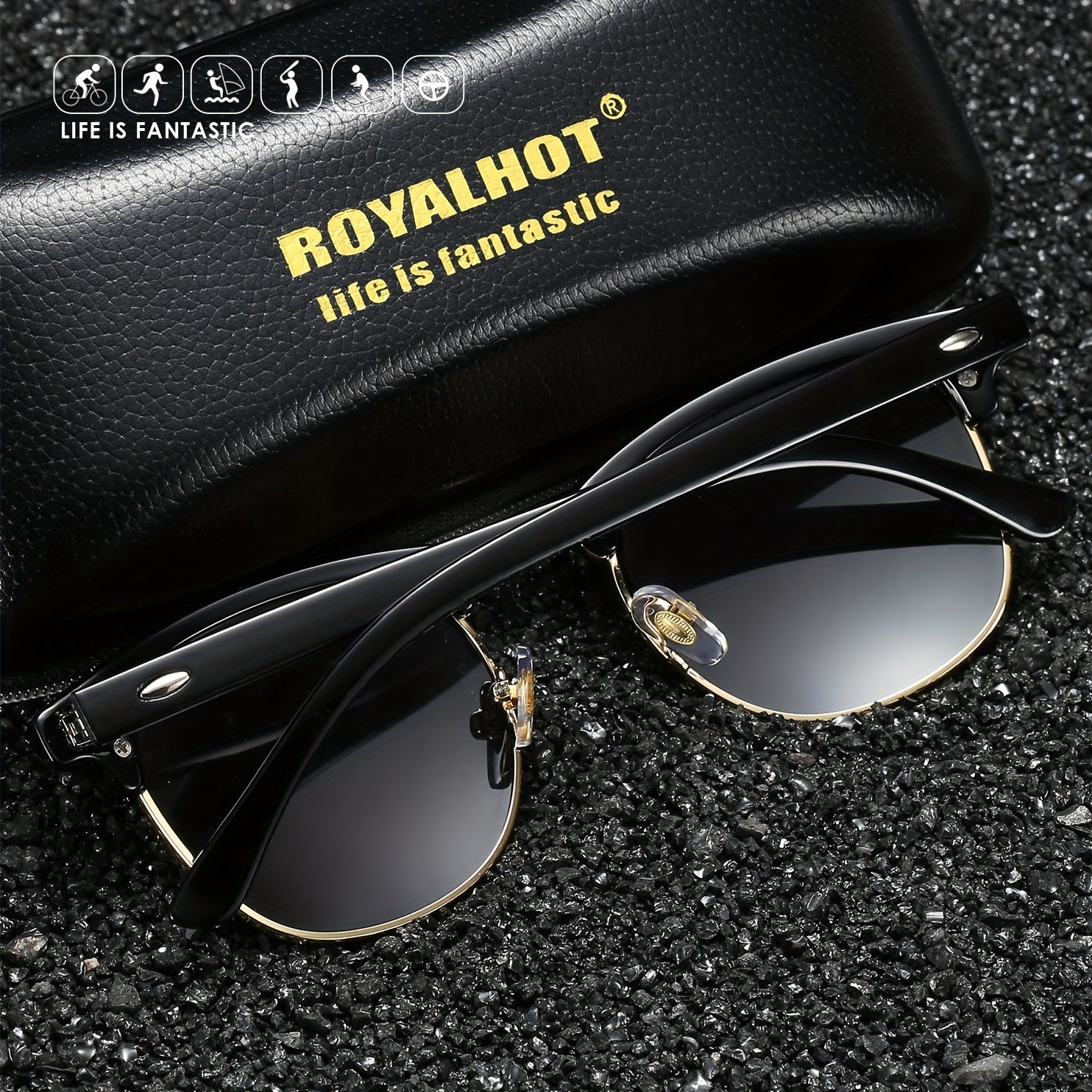 RoyalHot Square Polarized Sunglasses