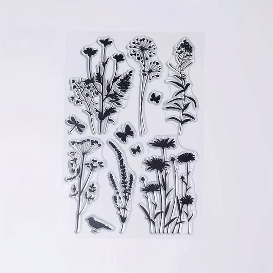 Flower Bouquet Clear Stamp for Card Making DIY Crafts