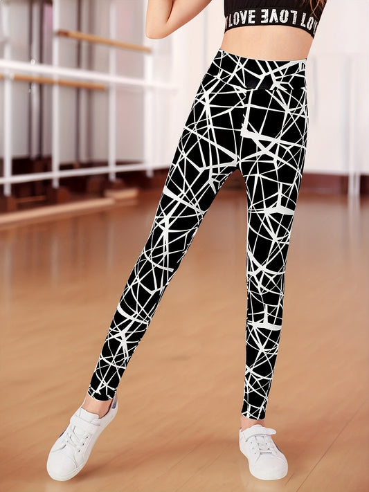High Waisted Yoga Pants Leggings Girls Elastic Pants for Yoga Running Gym