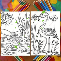 Spring Blooms Adult Coloring Book for Relaxation