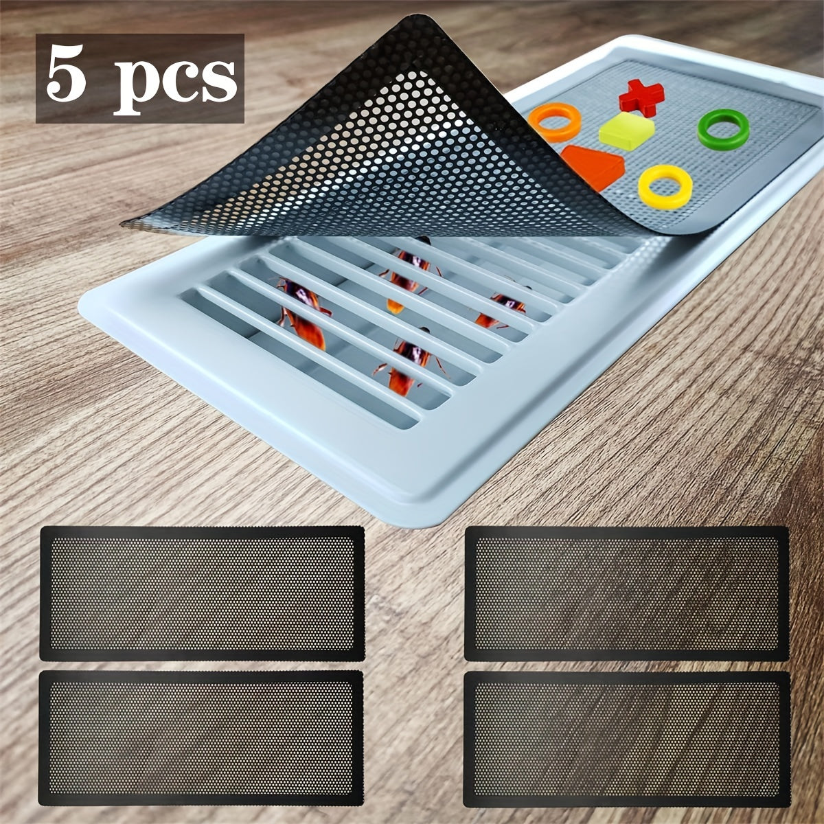 5pcs Magnetic Air Vent Screen Cover Home Floor Bug Mesh