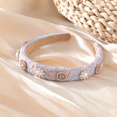 Rhinestone Pearl Headband Vintage Hair Accessories