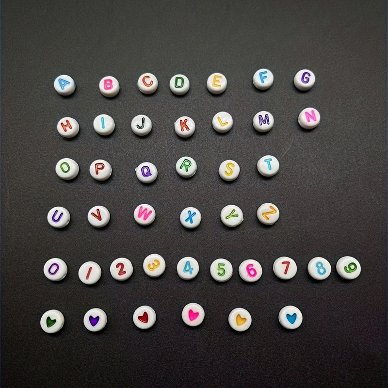 Acrylic Colorful Letter Beads Set DIY Handcraft Bracelet Jewelry