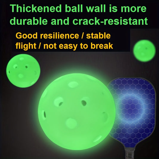 5pcs Glow in the Dark Pickleball Balls for Indoor and Outdoor Play