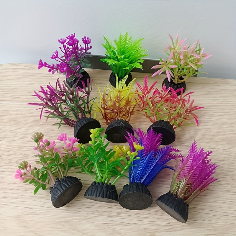 14pcs Artificial Corals & Plants for Vibrant Fish Tank