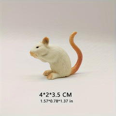 Realistic PVC Mouse Figurine Trick Toy Animal Doll for Pranks Home Decor