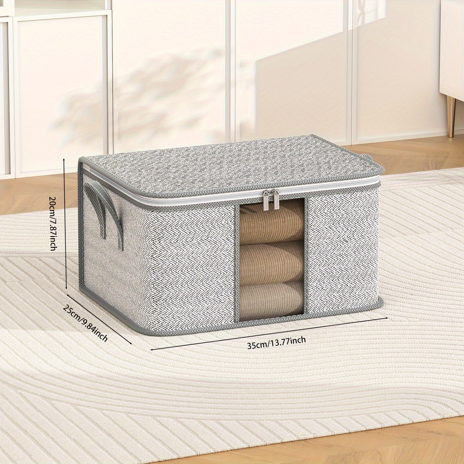 Large Capacity Storage Bag With Handles Portable Clothes Storage Bag With Window