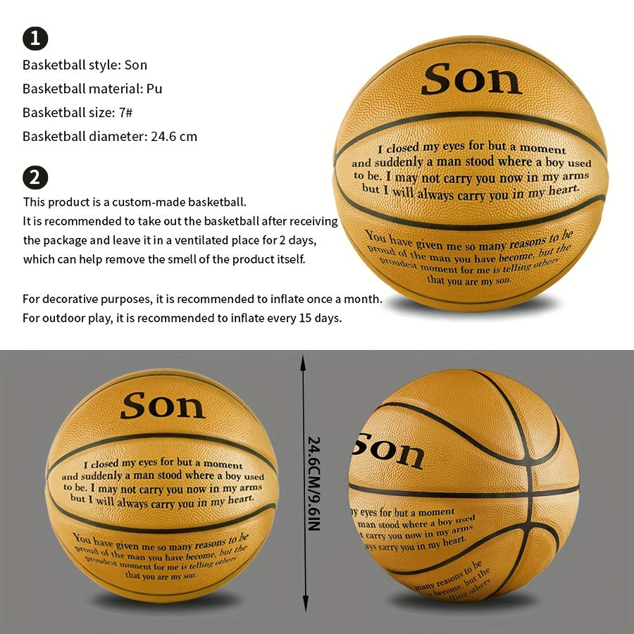 Love-Filled Basketball for Your Son - Perfect Gift!