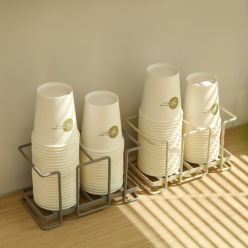 Desktop Cup Holder Iron Shelf Disposable Mug Cup