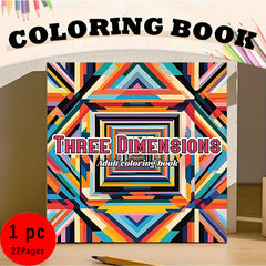 3D Geometry Coloring Book for Adults - Intricate Shapes and Patterns