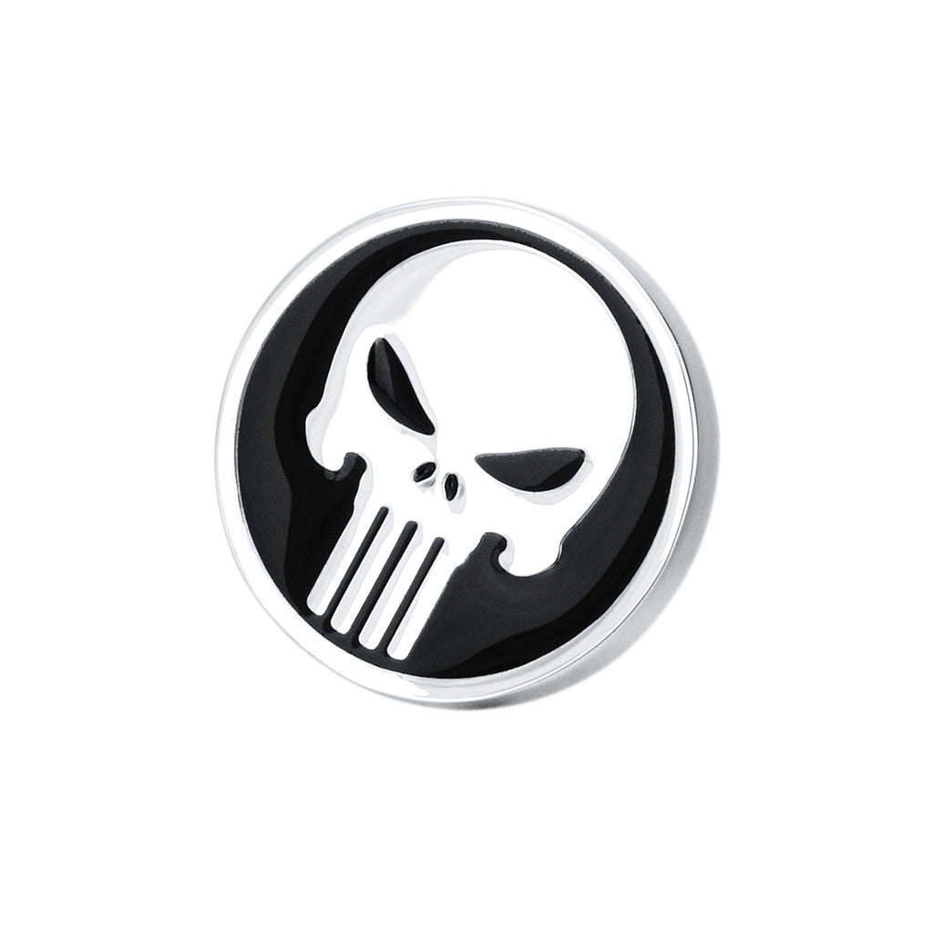 Men's Silver Skull Brooch Pin Collar Pin Halloween Brooch