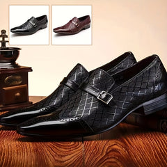 Men's Brogue Slip On Pointed Formal Shoes