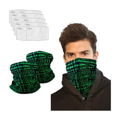 2 Pcs Neck Gaiter Bandana Half Face Balaclava Headwear Headgear Infinity Scarf
