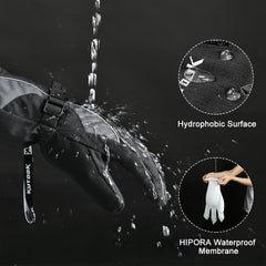 Neoprene Padded Touch Screen Skiing Gloves TPU Waterproof Windproof