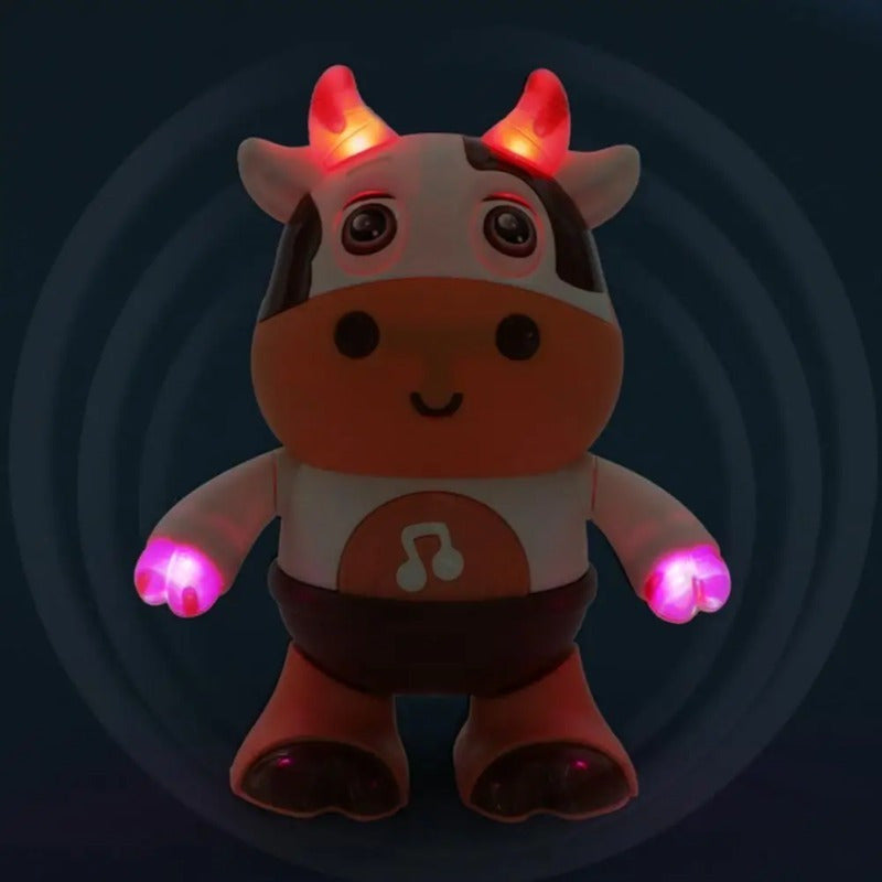 Kids Electronic Music Toy Cow with LED Lights Educational Learning Ideal