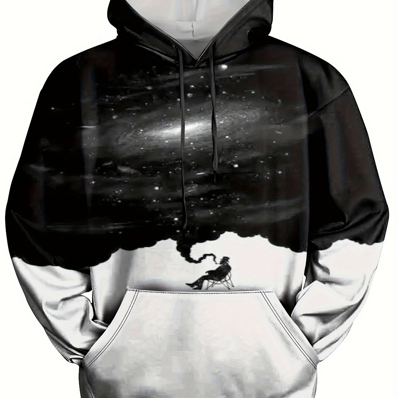 Men's Graphic Hoodie Kangaroo Pocket Pullover