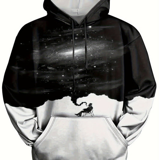Men's Graphic Hoodie Kangaroo Pocket Pullover