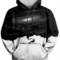 Men's Graphic Hoodie Kangaroo Pocket Pullover