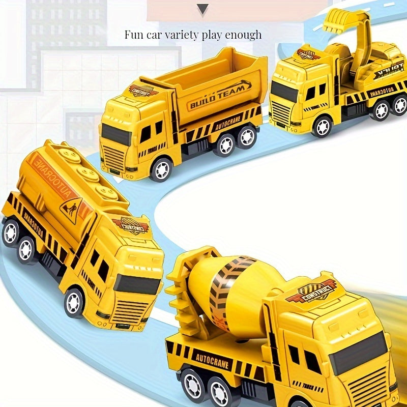 2pcs Engineering Car Inertial Puzzle Mini Toy Creative Boy Gift