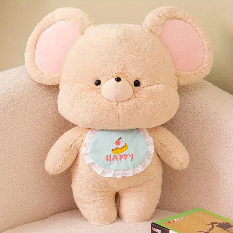 Big Ears Milk Tea Lele Mouse Plush Toy Soft Stuffed Animal for Photo Props