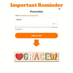 Personalized Name Puzzle Educational Toy