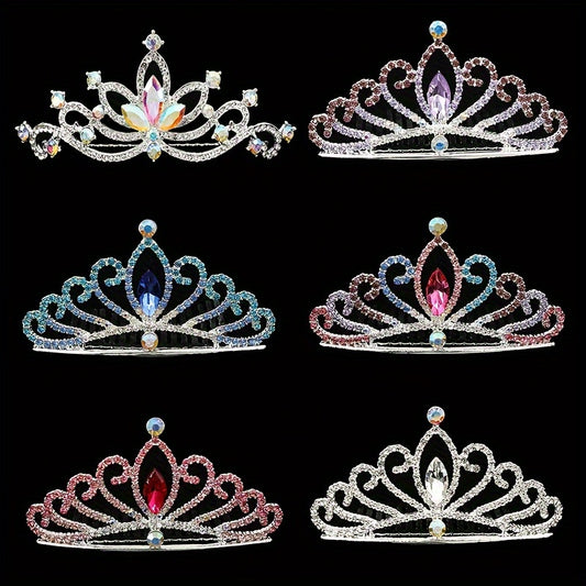 Rhinestones Bridal Headdress Princess Crown Hair Accessories