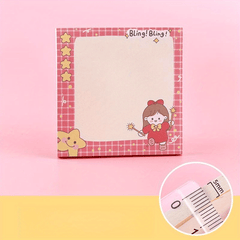 50sheets Cartoon Star Girl Sticky Notes Office Home Reminder Memo Stickers