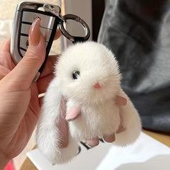 Mink Rabbit Bag Pendant High end Gift Car Keychain Halloween decor