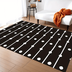Large Striped Carpet for Children's Seating Area