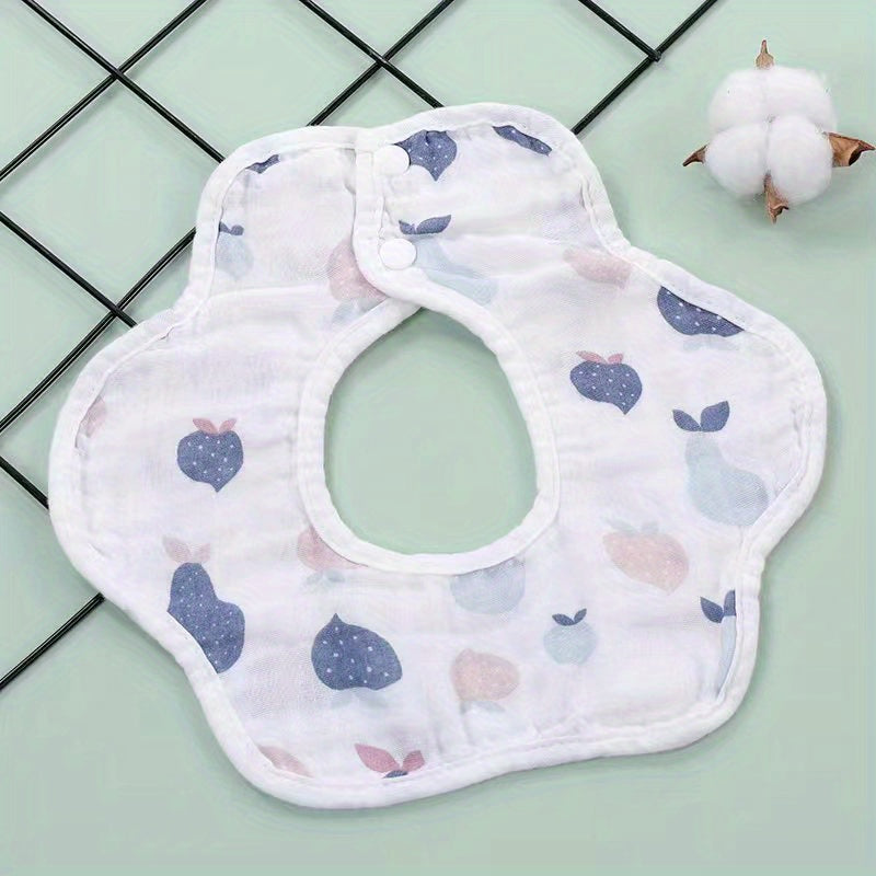 6 Layer Petal Pattern Baby Bib for Newborns 0-3 Years