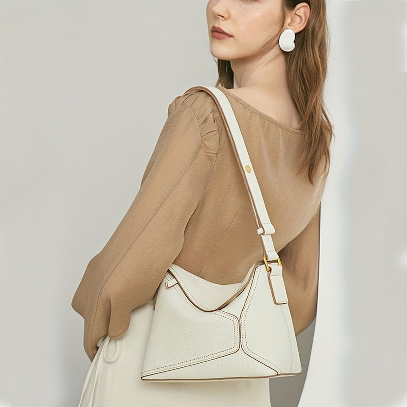 Green Leather Crossbody Shoulder Bag Large Handbag for Parties & Everyday Use