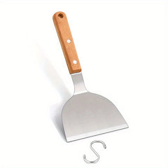 Stainless Steel Grill Hamburger Shovel Hook Grilling Spatula